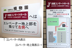 You will find the Information boards inside the elevator and the outside wall.